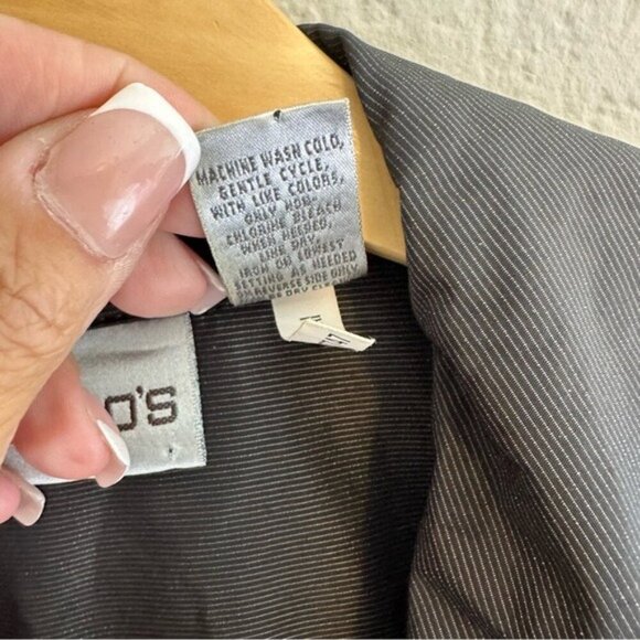 Chico’s Topper Julitta black lightweight windbreaker jacket size - Picture 7 of 10